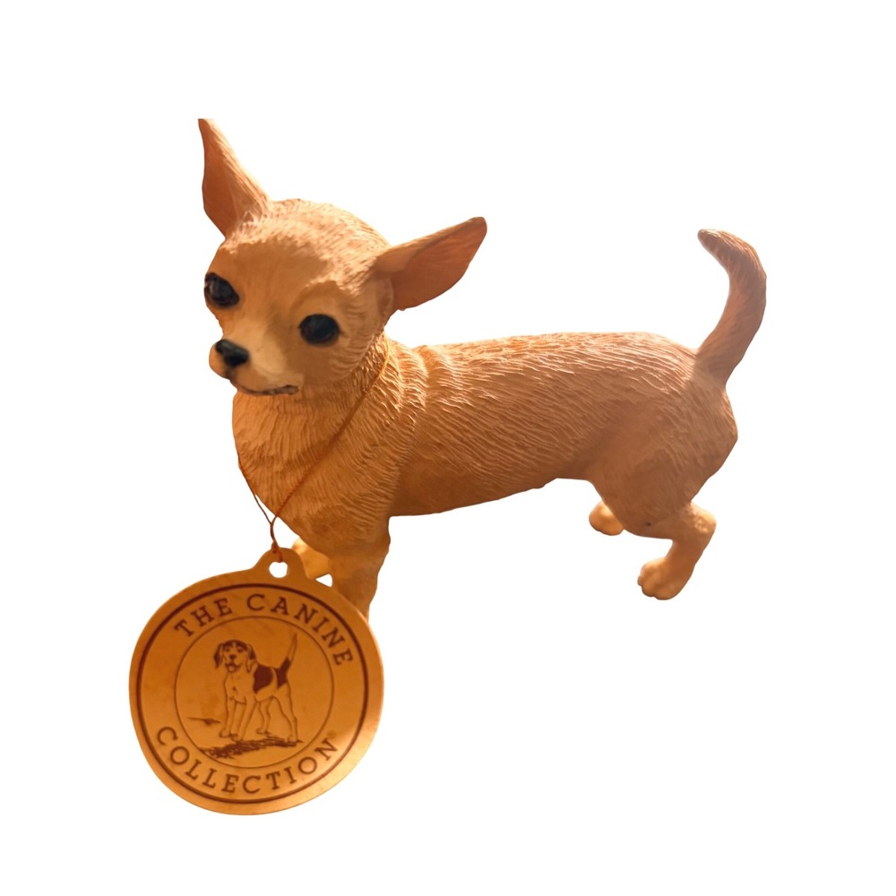 The Canine Collection Chihuahua Dog Figurine Tan Realistic Miniature Statue